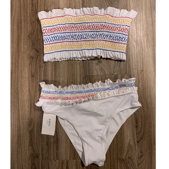 Zaful Other - Zaful Ruffle Bandeau Bathing Suit